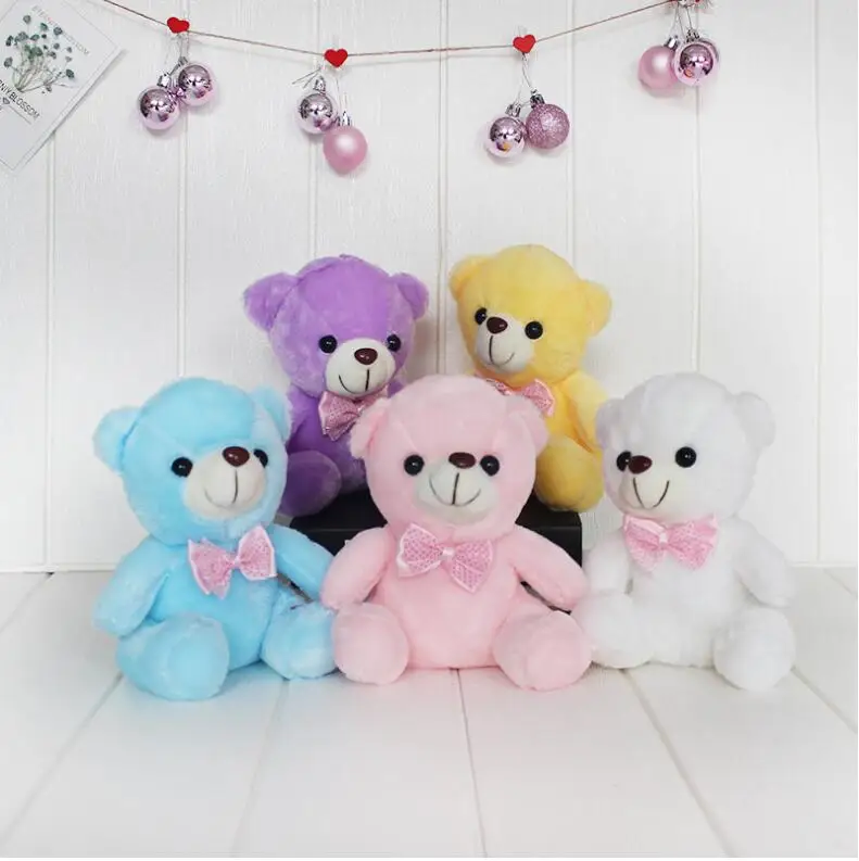 

20cm plush animal Light Up LED teddy bear soft toys led bear plush toy glowing teddy bear pillow Christmas Gift for Kids