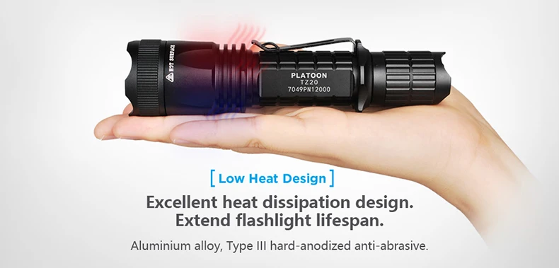 XTAR TZ20 тактический фонарь CREE XM-L2 U2 светодио дный max 840 Люмен луч расстоянии 200 м Ручной Факел для Открытый Поиск спасения
