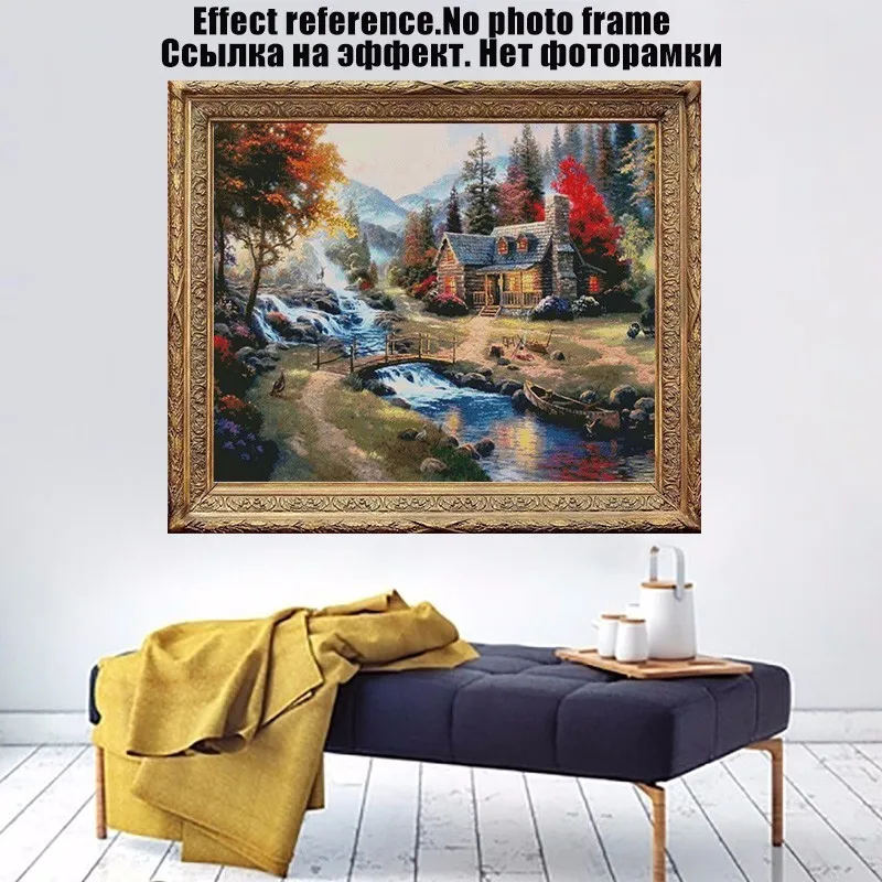5D алмазная вышивка сделай сам живопись пейзаж мост вода украшение дома крестиком