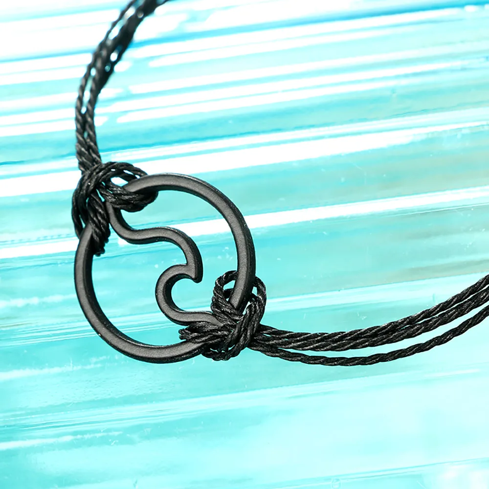 Плетеный браслет в богемном стиле из вощеной лески Набор браслетов ручной работы