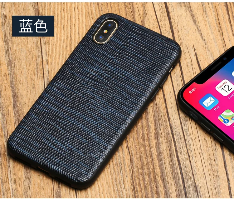 Чехол для телефона из натуральной кожи для iPhone 11 X, чехол с текстурой ящерицы, Мягкий защитный чехол для 6 6S 6P 6SP 7 7P 8 8P Plus