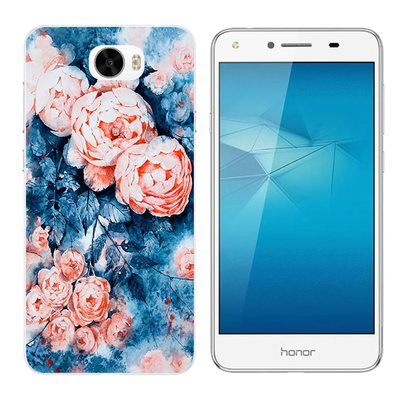 for Huawei Y5 II Case Y5II Soft Silicone Fundas Golden Printing Coque Honor 5A 5 A Shell LYO-L21 5.0'' |