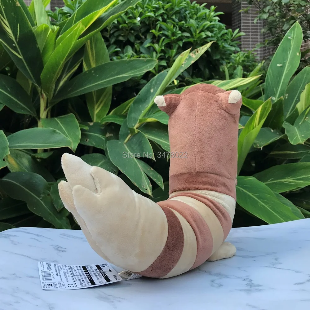 Аниме Furret плюшевые игрушки Симпатичные Ootachi Sentret Эволюция чучела животных Мягкая кукла длина 17"