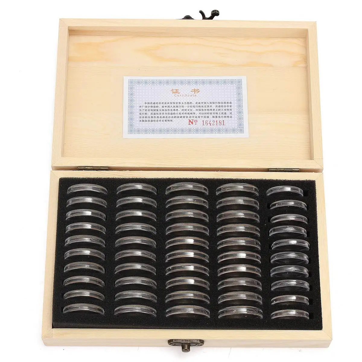 50 шт. деревянные круглые держатели для монет 25/27/30 мм|case box|storage containercoin collecting box |