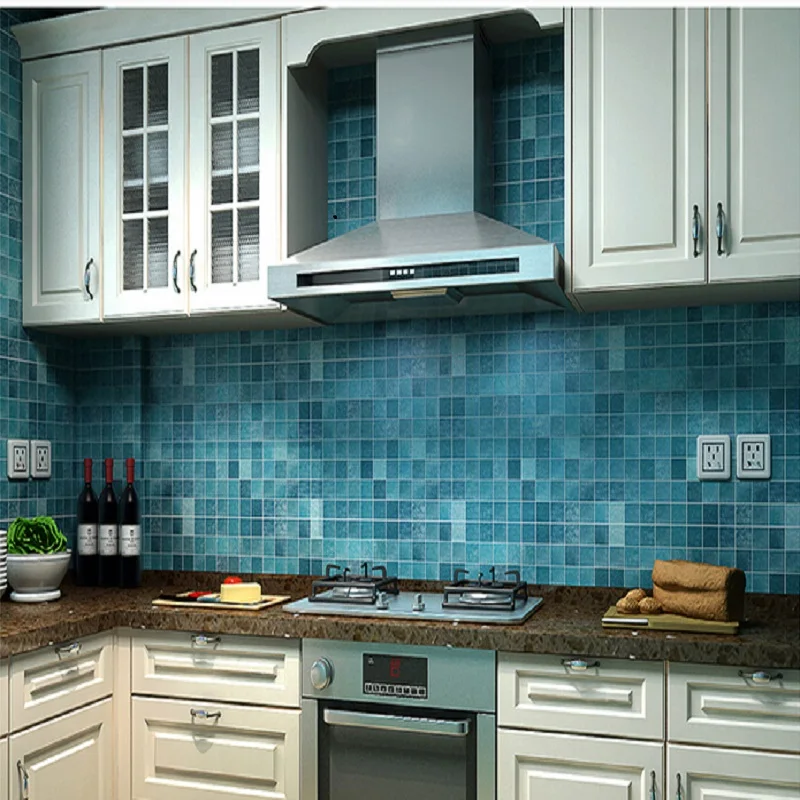 PVC Wall Sticker Bathroom Waterproof Self adhesive Wallpaper Kitchen Mosaic Tile Stickers For Walls Decal Home Decoration | Обустройство