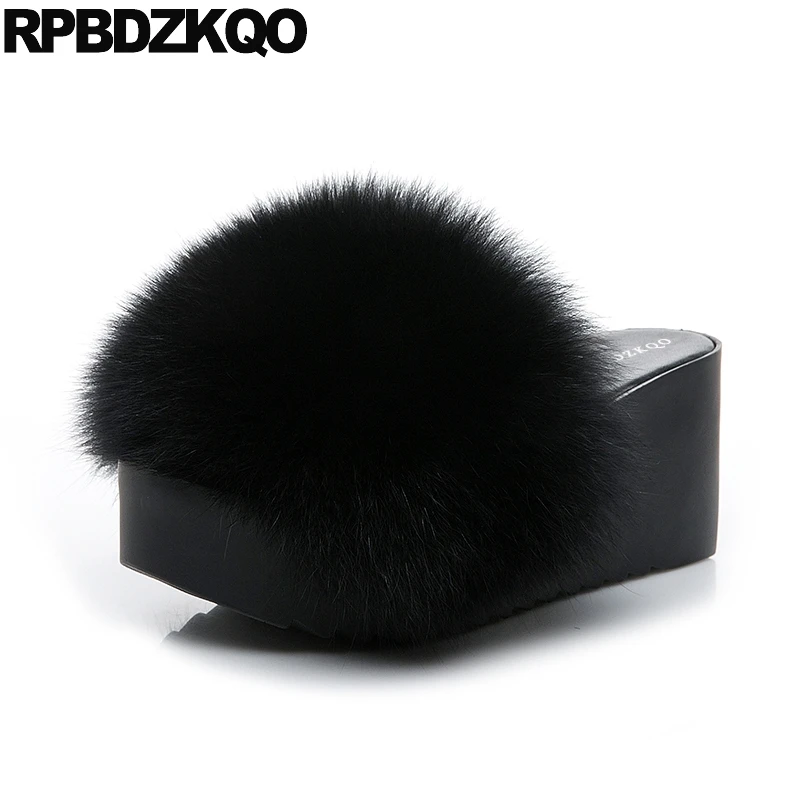 Женские туфли лодочки милые пушистые праздничные модельные на платформе в стиле