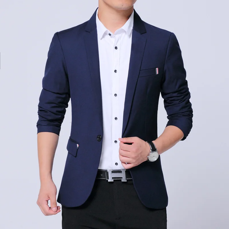 GEJIAN Casual Veste Homme Costume Slim Elegant Solid Color Breathable Blazer Americanas Hombre Chaqueta 2019 Summer New Men's