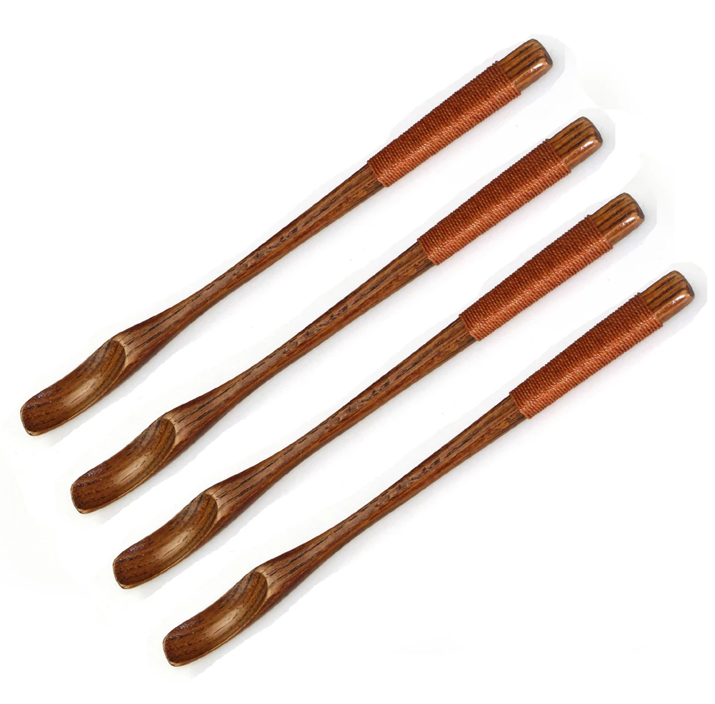 4 шт./компл. натуральная зеркальная ложка Ручной Работы Из Каштанового Дерева с