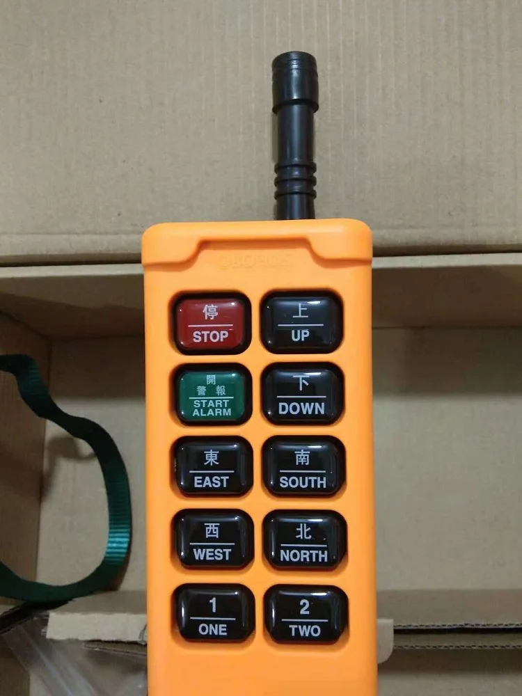 

HS-10 Industrial wireless Crane Radio Remote Control System 1 Transmitter 10 Channels 1 Speed Control Hoist OBOHOS