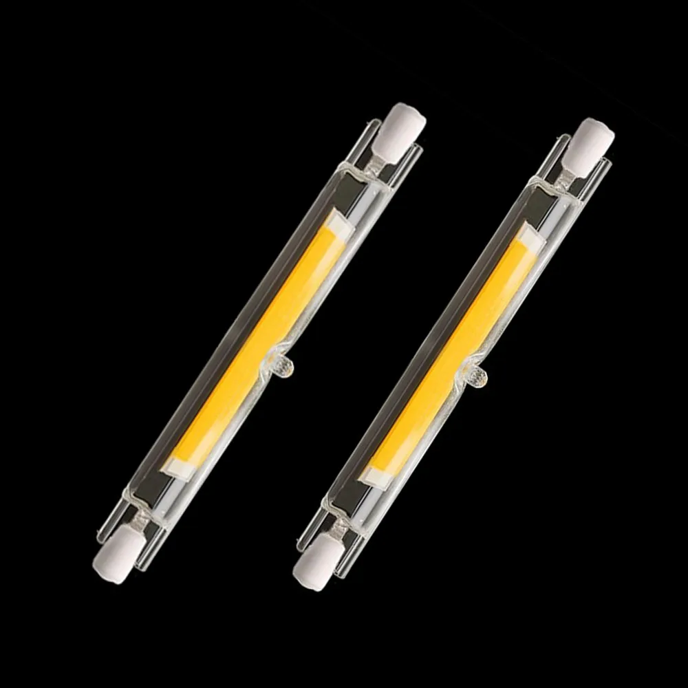COB R7S LED стеклянная трубка j78 r7s 4 Вт 78 мм 500лм светодиодные лампы j118 cob 8 118 1000ЛМ AC220V 240V