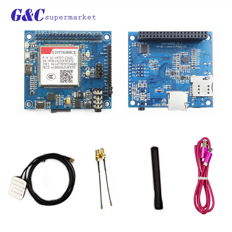 SIM7600CE GPRS/GSM GPS GNSS Плата расширения для Raspberry Pi 2 3B B + Zero|Интегральные схемы| |