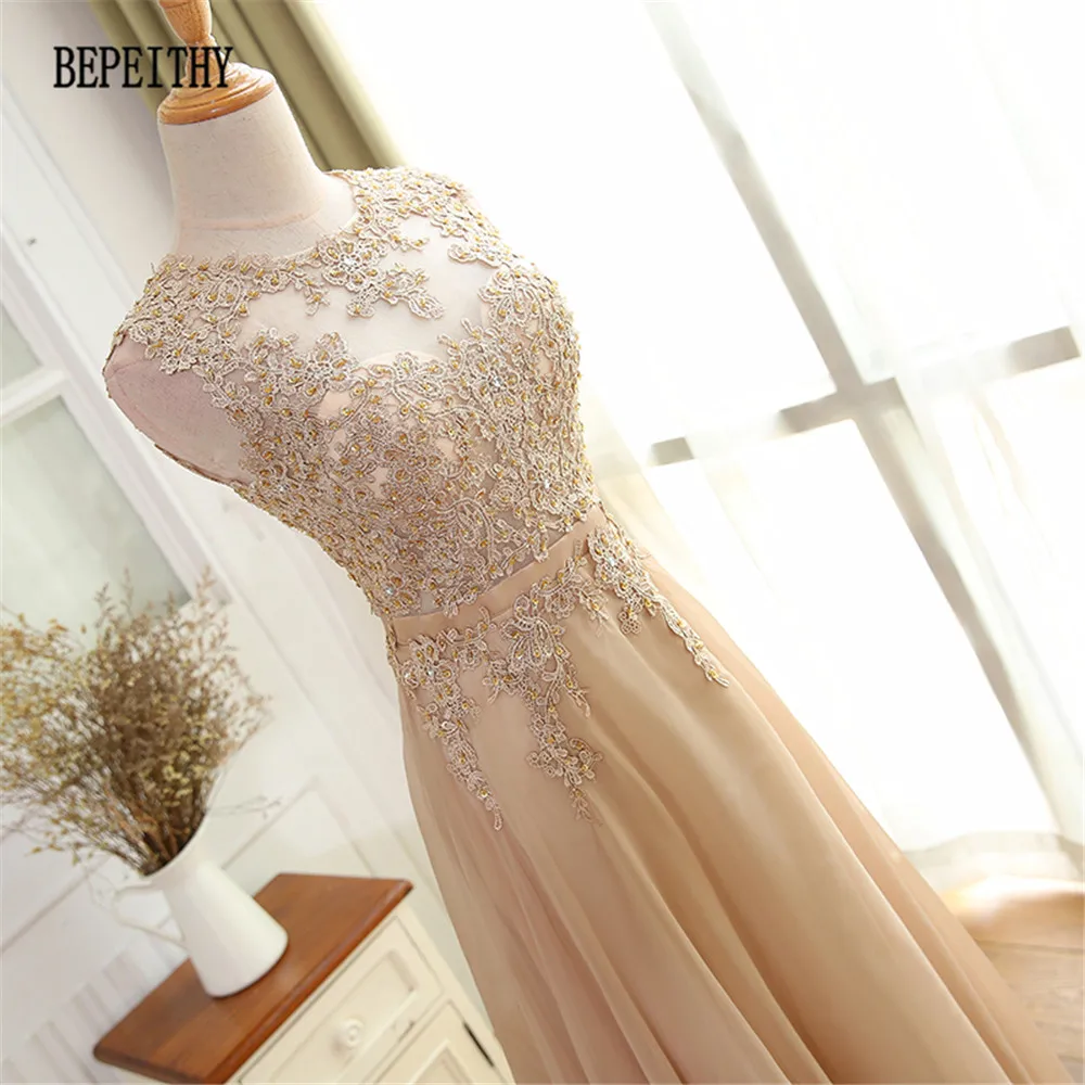 BEPEITHY Завод прямых продаж шифон длинный Выпускной платья vestido de festa кружевной топ элегантное вечернее платье
