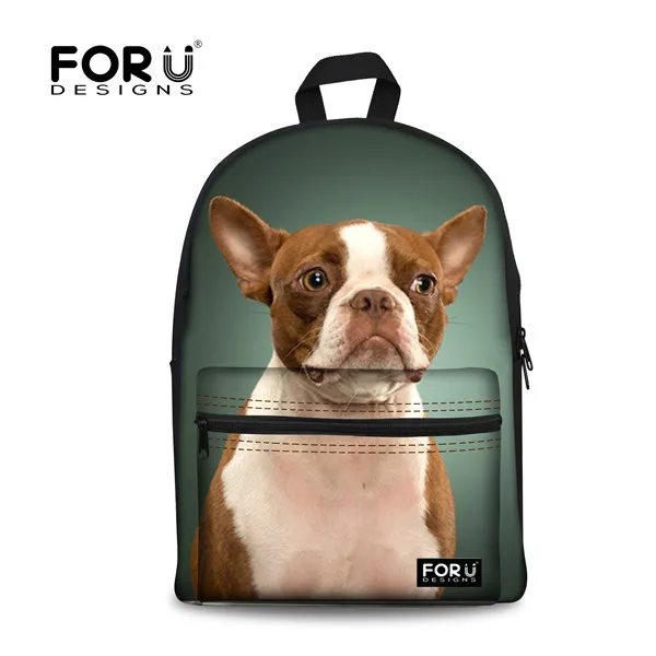 FORUDESIGNS/ Модные женские дорожные рюкзаки, Забавные 3D мопс, собака, животные, женский рюкзак на плечо, школьная сумка для ноутбука Mochila - Цвет: H165