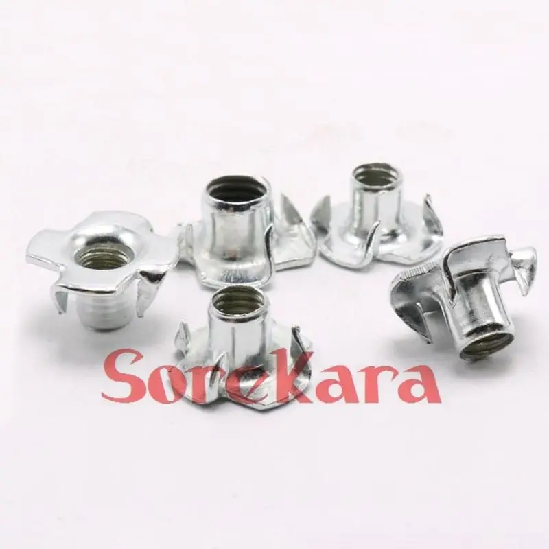 Метрические орехи с 4 зубцами из оцинкованной стали метрическим покрытием для