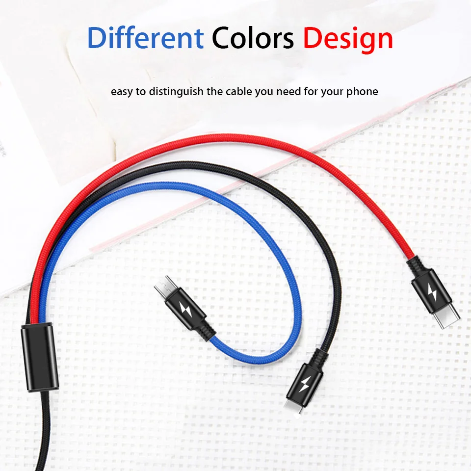 Зарядный кабель 0 3 м 1 2 в USB Type-C универсальный мульти-USB для зарядки Huawei P30 Pro Samsung