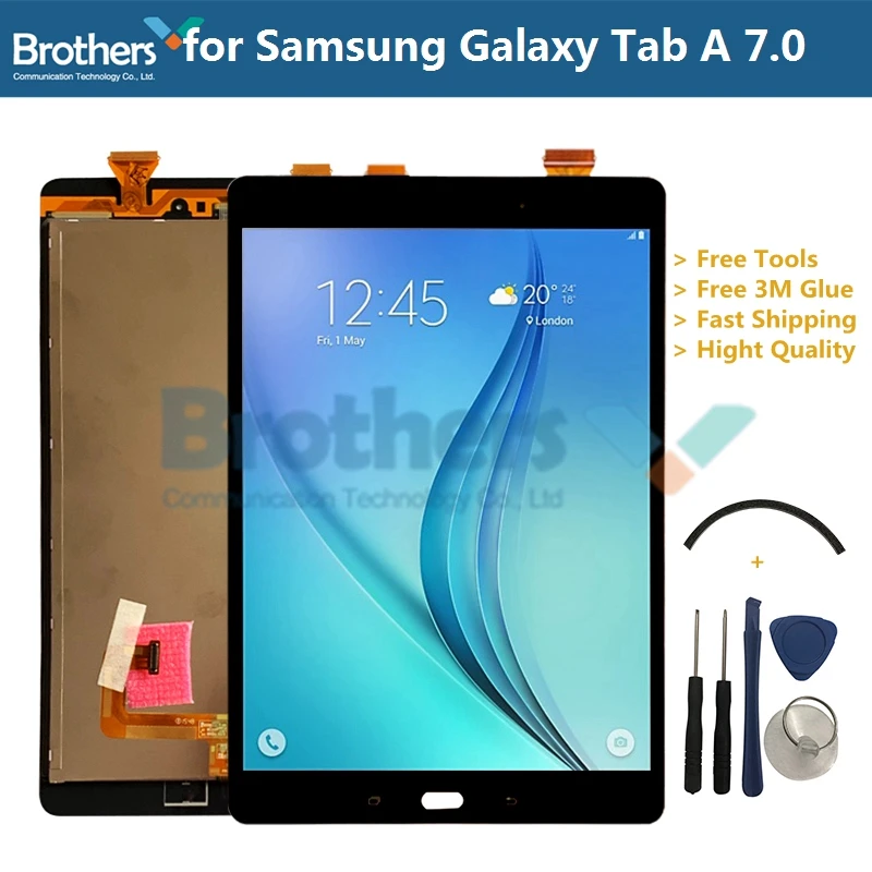 Купи ЖК-дисплей для планшета Samsung Galaxy Tab A 9, 7 ''P555 P550, ЖК-дисплей, экран для Samsung P550, цифровой преобразователь сенсорного экрана за 3,635 рублей в магазине AliExpress