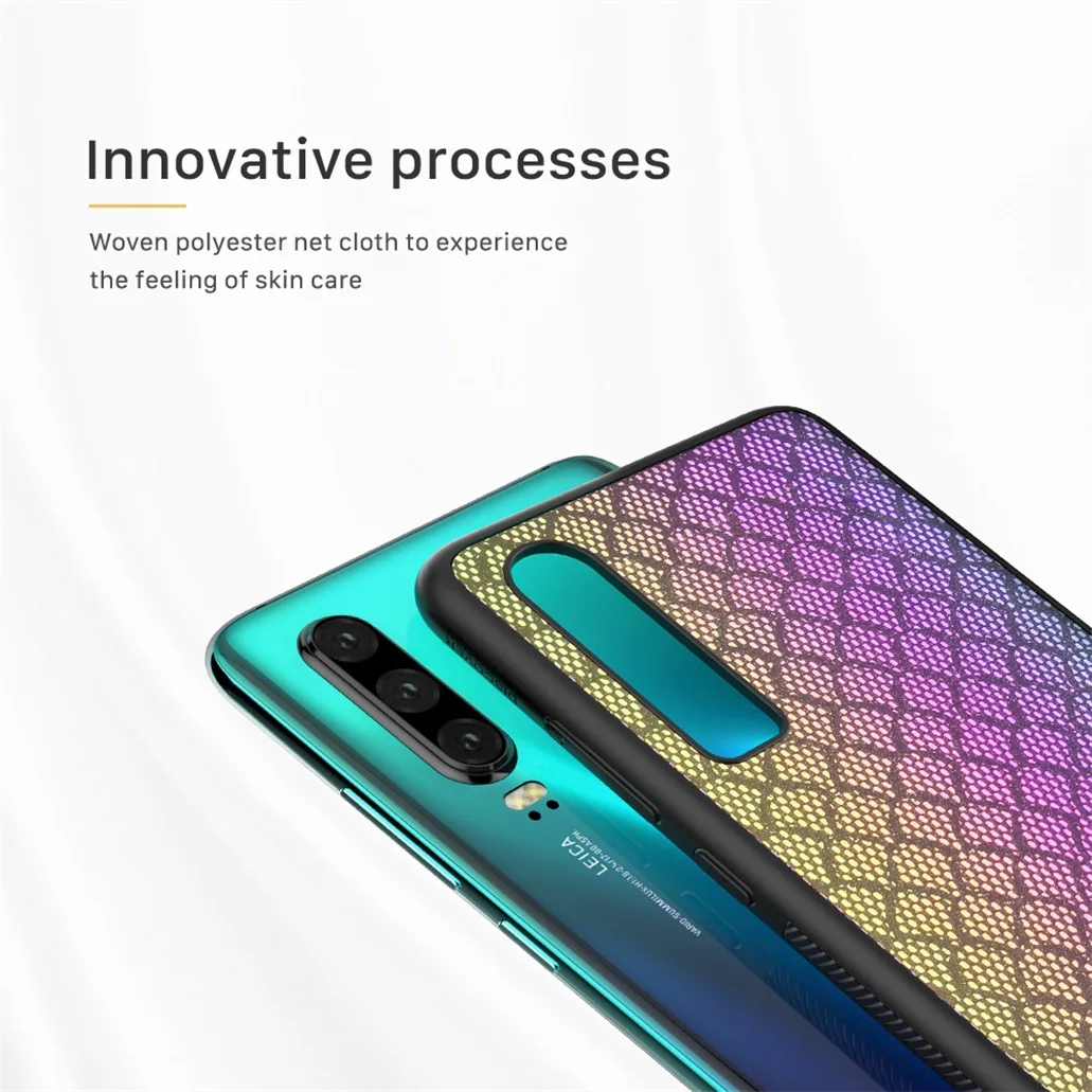 Чехол для huawei P30 NILLKIN Twinkle светоотражающий Модный чехол для телефона TPU Рамка PC Нижняя оболочка сетчатая ткань задняя крышка для huawei P30