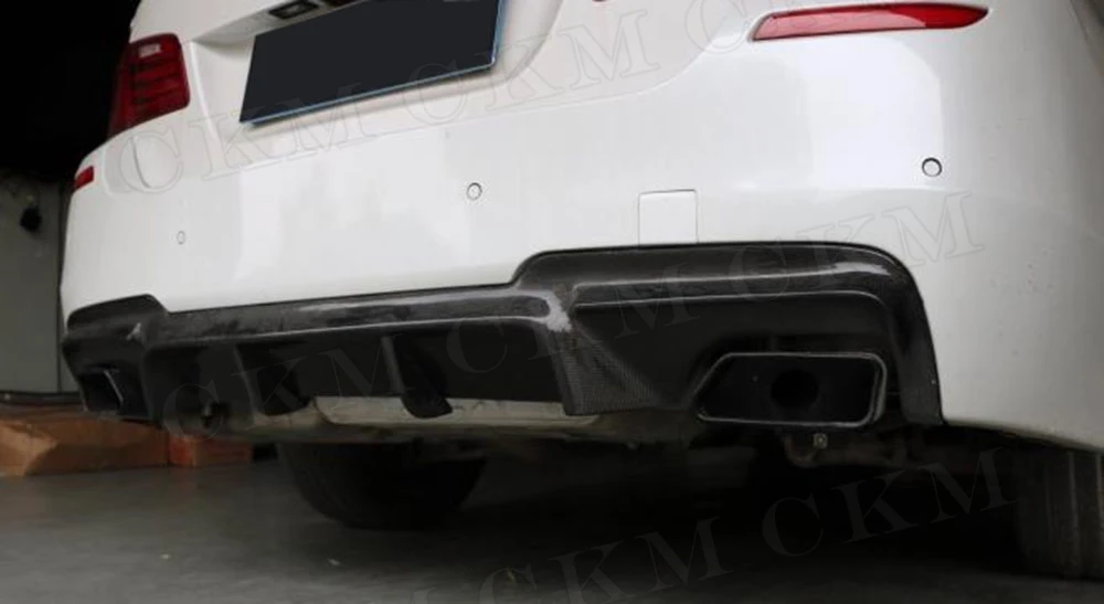 Диффузор для губ заднего бампера из углеродного волокна BMW 5 серии F10 M Tech Sport 528i 530i
