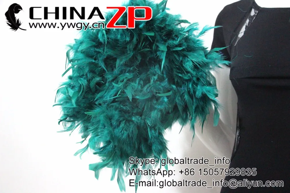 Wholesale in CHINAZP Factory 10yards/lot 80G/Piece Top Quality Dyed hunter Green Fluffy Turkey Chandelle Feather Boas | Дом и сад