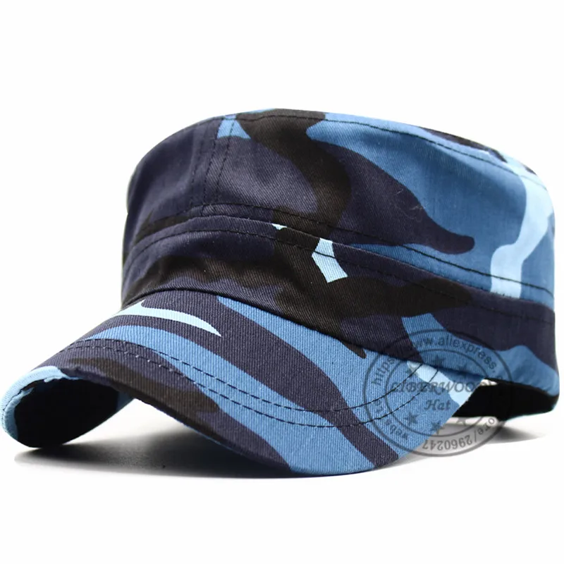 blue LIBERWOOD, новинка, армейский кадетский патруль, камуфляжная кепка, Casquette, синяя камуфляжная кепка, Мужская кепка, армейский Топ, кепка, охотничьи кадетские головные уборы - Цвет: blue