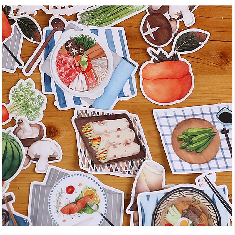 24 шт креативные милые самодельные Причастие Еда/напиток Скрапбукинг стикер