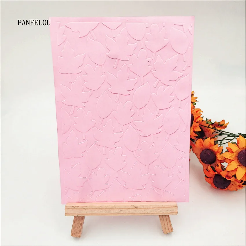PANFELOU Leaf pine cones Embossing folders Plastic For Scrapbooking DIY Template Fondant Cake Photo Album Card Making | Дом и сад