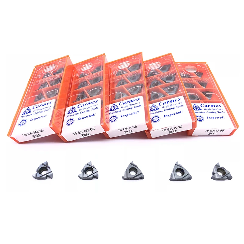 Вставка 100% оригинальная 16ER AG55 A55 G55 AG 60 BMA CNC вставка с внешней резьбой карбидная