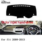 Коврик для правой приборной панели honda fit jazz, защитный коврик черного цвета для автомобильного стайлинга, наклейка для салона, товары