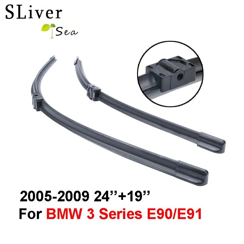 SLIVERYSEA стеклоочистители для BMW 3 серии E90/E91 24 ''+ 19'' резиновые Bracketless ветрового