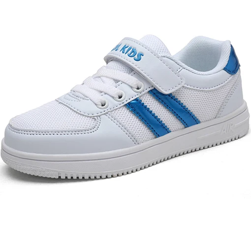 Children Shoes Blue Тренд, Нескользящие Детские кроссовки для мальчиков, кроссовки для бега, спортивная обувь для девочек, уличная резиновая детская прогулочная обувь черного цвета для мальчиков - Цвет: Children Shoes Blue