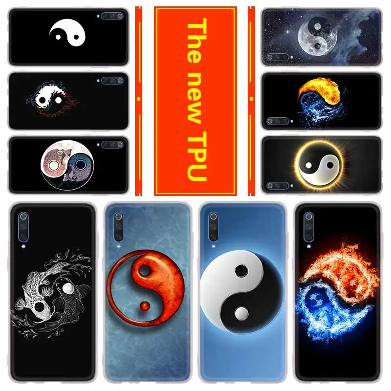 Мягкий силиконовый чехол для Xiaomi Mi 12 11 10 8 A3 A2 Cc9 Lite 9 11Pro 6x Ультратонкий Tai chi Yin Yang |