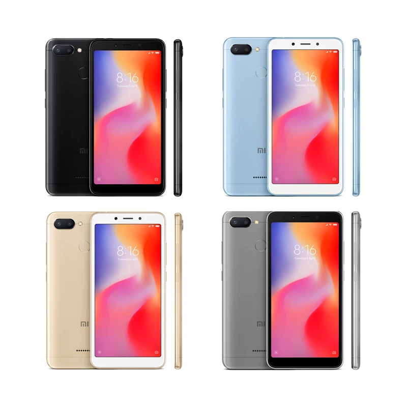 Xiaomi phone Redmi 6 3 Гб ОЗУ 32 ПЗУ Восьмиядерный процессор Helio P22 5 45 дюйма 3000 мАч двойная