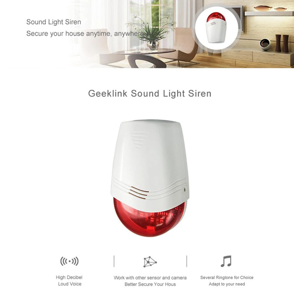 Датчик умного дома Geeklink звуковая интеллектуальная сигнализация Предупреждение