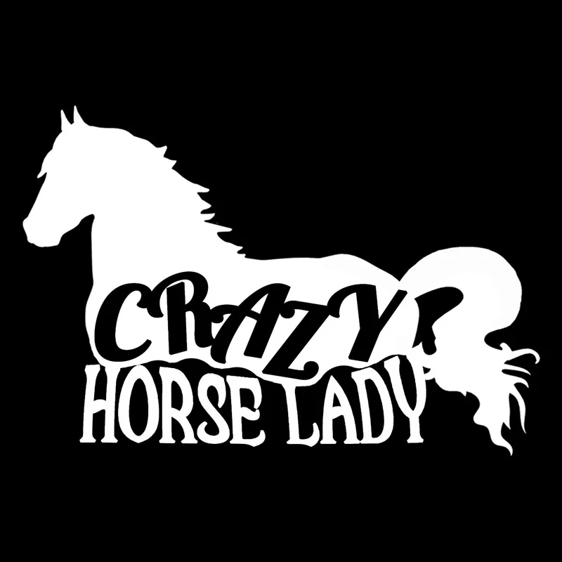 13 6 см * 9 2 Crazy Horse леди модная животная Автомобильная Наклейка Виниловая наклейка |