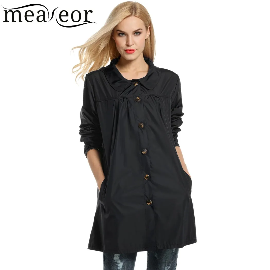 Meaneor 2018 Camiseta Для женщин с капюшоном легкий плащ Водонепроницаемый куртка