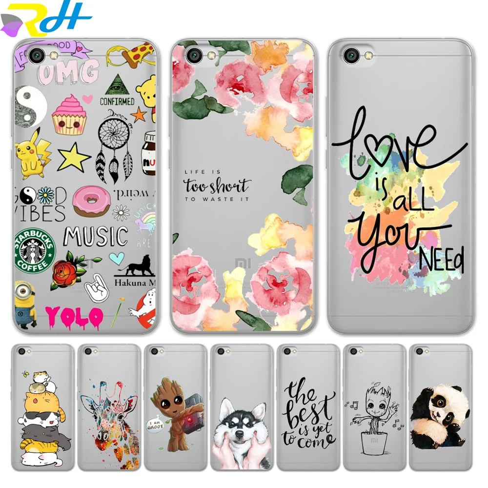 Силиконовый мягкий чехол для Redmi Coque Etui модный милый с животными xiaomi Note 4X 5A 6Pro 7 4 A 5