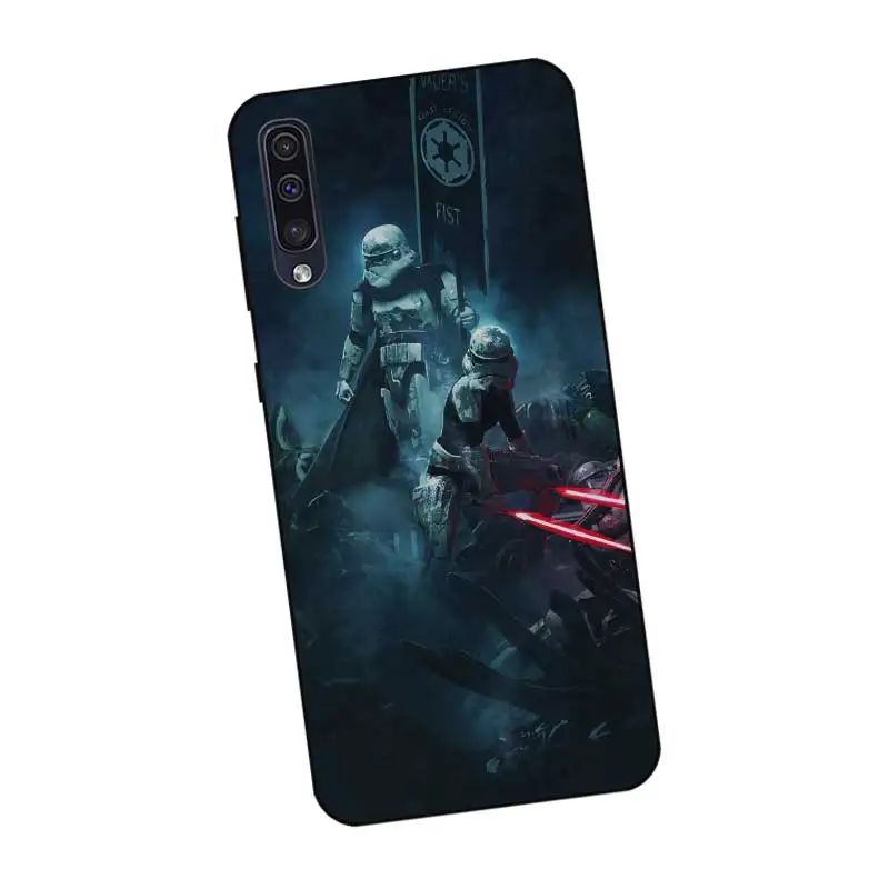 N410 Star War Black Silicone Case For Samsung Galaxy A2 Core A6 A7 A8 A9 A10 A30 A40 A50 A60 A70 A80 A90 5G A20E Plus |
