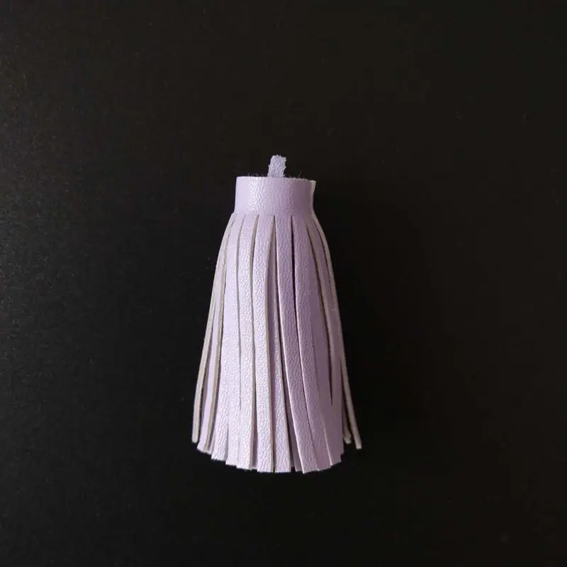 Light purple 10 шт. мини-кисточки из искусственной кожи DIY брелок в виде кисточки кожаные шляпы с кисточкой ремни DIY Подвески для изготовления украшений Подвески ремесленные кисточки - Цвет: Light purple