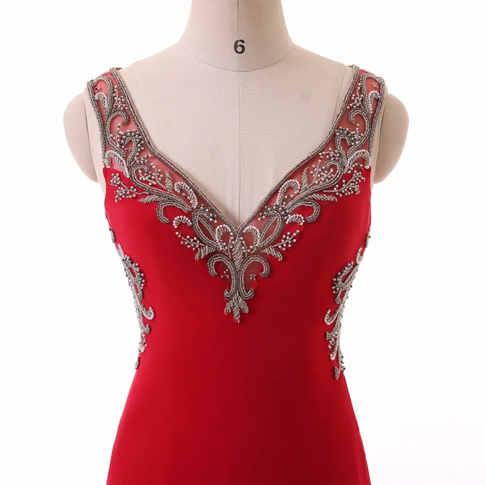 Женское винтажное платье с V-образным вырезом длинное из тафты Открытое Спереди