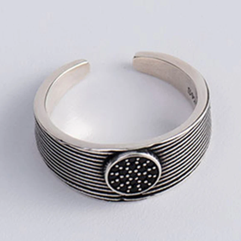 100% реальное Оригинальное серебряное немецкое кольцо в стиле панк тайское