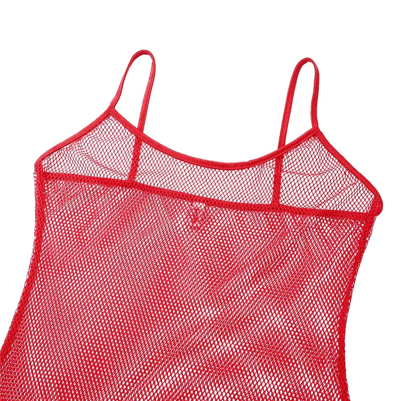 2Pcs Sexy Women Fishnet Lingerie Spaghetti Shoulder Straps Corset with Suspenders Clips Stockings Teddy Bodysuit with Briefs