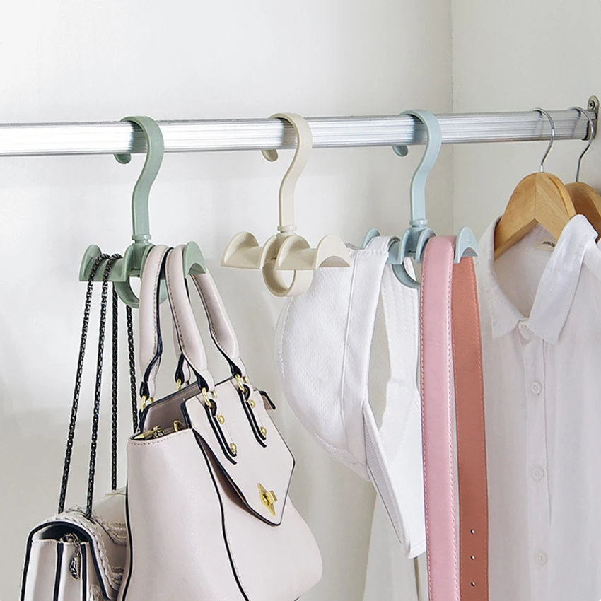 Multi-function Storage Curve Rack Organizer Shelf Hanger Rotating Hook Tie Belts Bag Scarf Hanging Wardrobe Cupboard Hooks NEW | Дом и сад