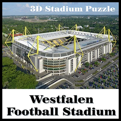 BVB 3D модель головоломки настоящая Фотография здания игрушечные лошадки бумага satdium Soccerfootball сувенир для взрослых diy Рождество Хэллоуин подарок на день рожден - Цвет: BVB