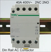 ct1 4p 40a 220v230v 400v 5060hz 35mm din rail modular ac contactor household home ac contactor 2nc 2no