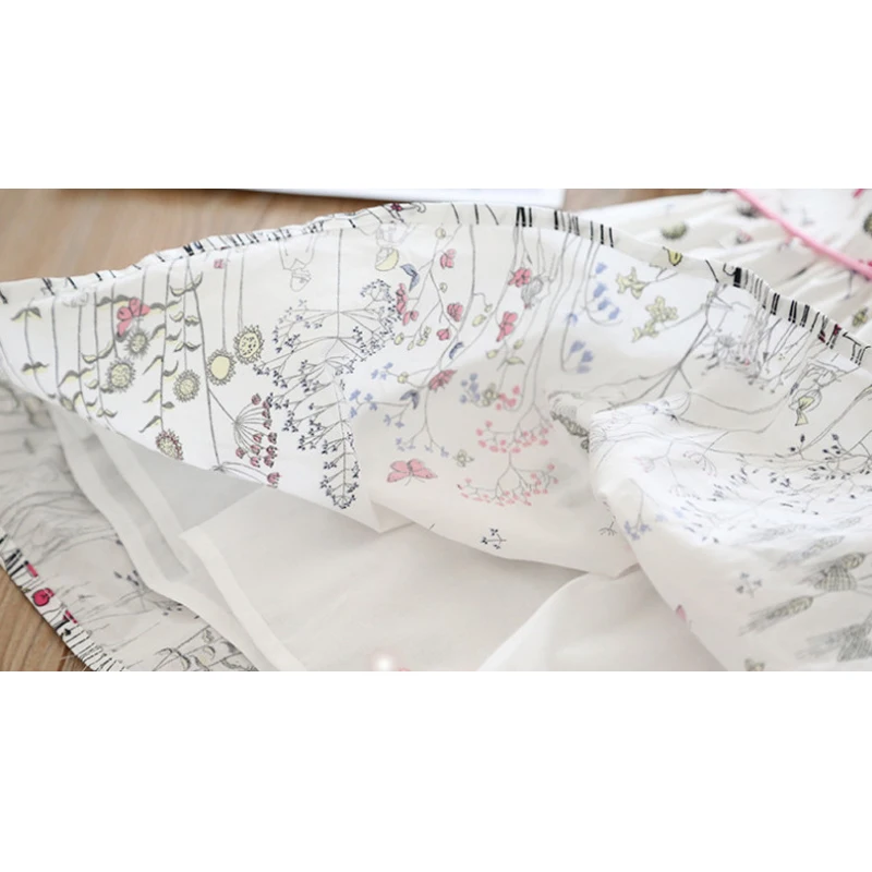 Girls Dresses 2020 Spring New Children's Clothing Sweet Doll Collar Dandelion Flower Print Sleeveless Simple Vest Dress | Детская