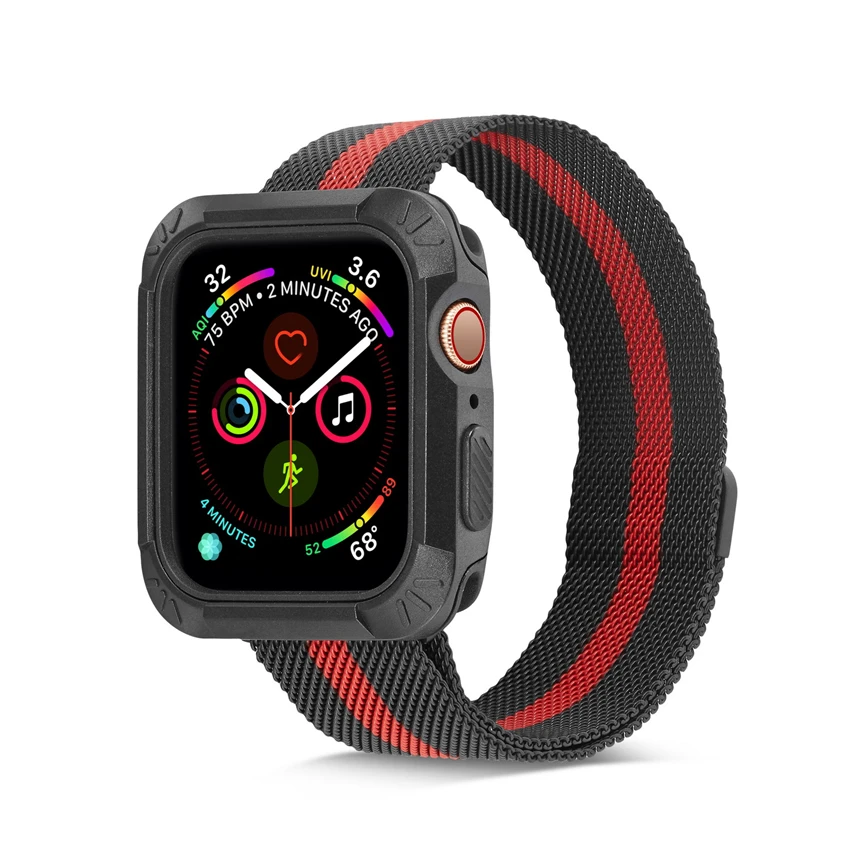 Для Apple Watch 4 40 мм 44 мм тонкий 2 в 1 Мягкий ТПУ PC протектор для часов 360 Полный Чехол для Iwatch 4 Applewatch ударопрочный чехол