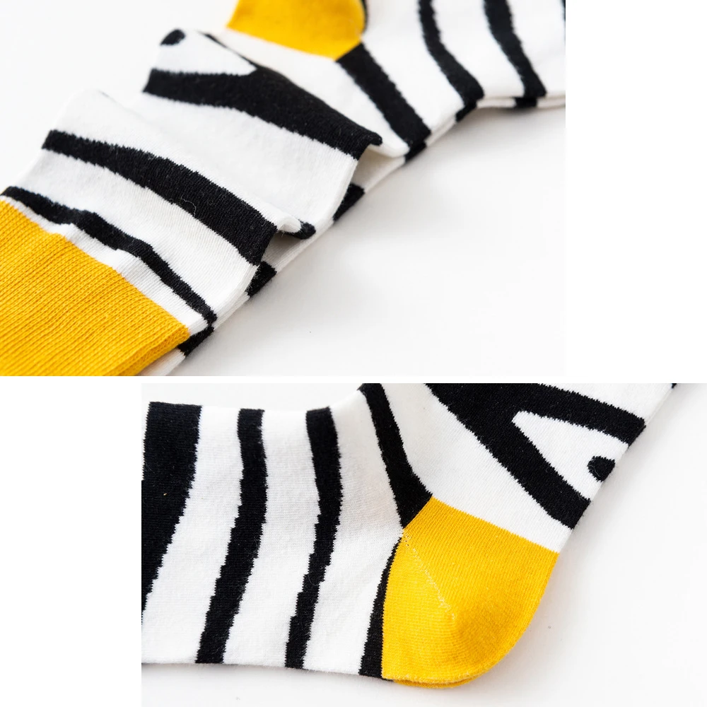 Носки мужские длинные из чесаного хлопка с принтом животных 4 пары/упр. | Мужская