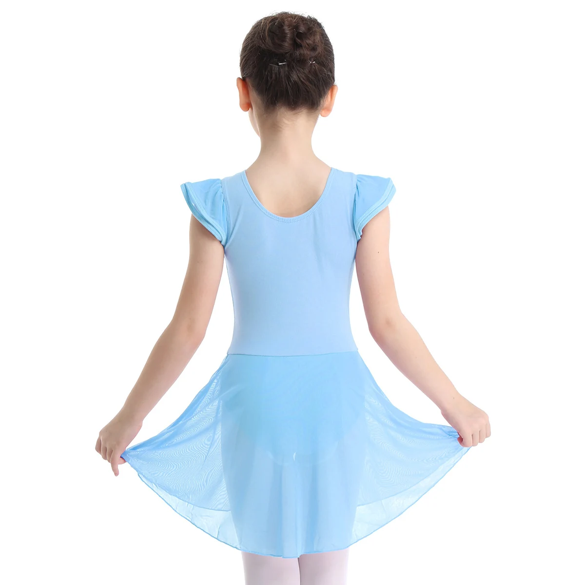 Детское платье-пачка для балета хлопковое платье с рукавами-воланами девочек