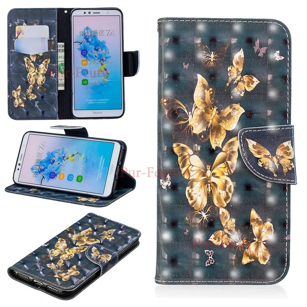 Чехол-книжка для huawei Y6 Prime ATU L31 L42, кошелек с отделением для карт, милый чехол для телефона из искусственной кожи для huawei Y 6 Prime, сумка для ATU-L31