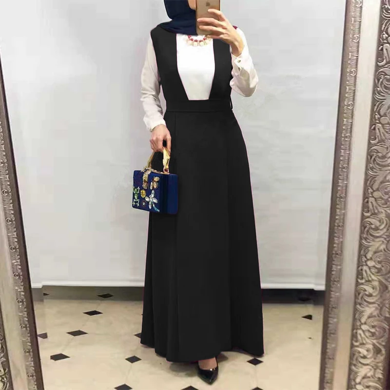 Модное женское мусульманское платье без рукавов с большим маятником Элегантное